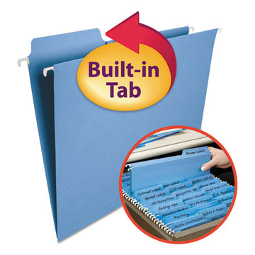Smead® Fastab Hanging Folders, Letter Size, 1-3-cut Tab, Blue, 20-box freeshipping - TVN Wholesale